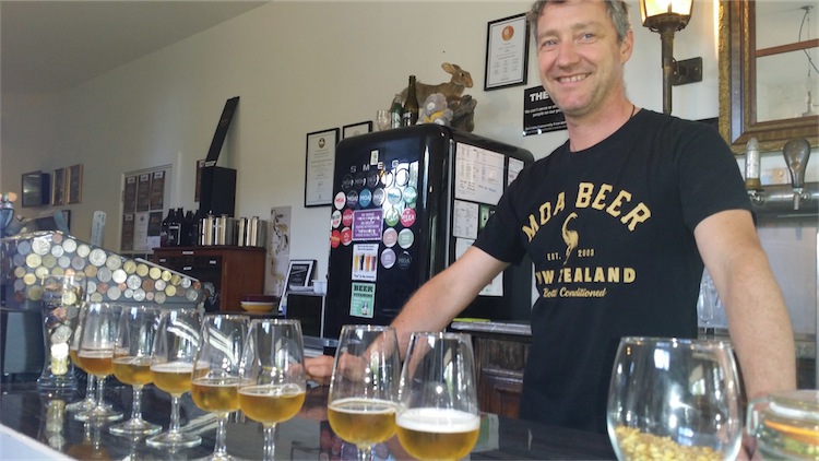 Beer tasting on the Marlborough Wine tour