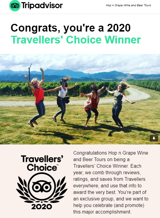 Winner of the Travellers Choice Award selecting this tour being in the top 10% of tours in the world.